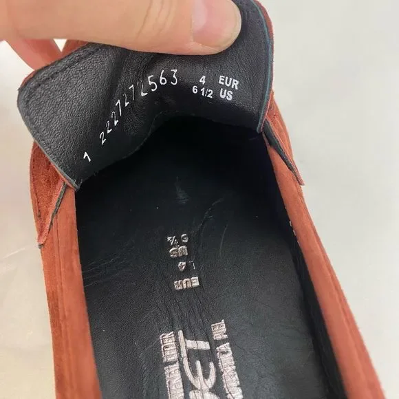 NWOT Mephisto Women's Salka Loafer Suede Rust Supportive Comfort Oxfords - Picture 13 of 14